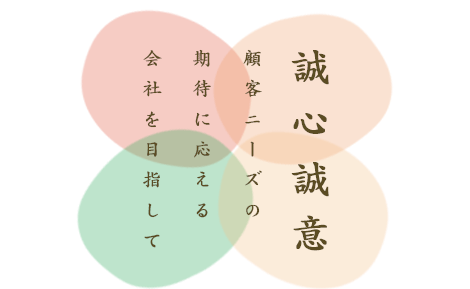 誠心誠意　顧客ニーズの期待に応える会社を目指して